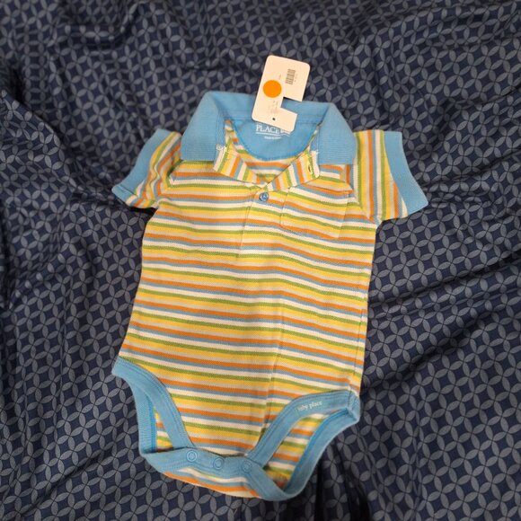children's place onesie stripped  6-9 months - Picture 1 of 6